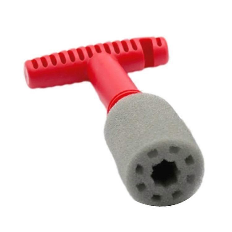 ND-09 Car Wheel Fitting Lug Nut Cleaning Brush with 3 Replaceable Sponge Heads