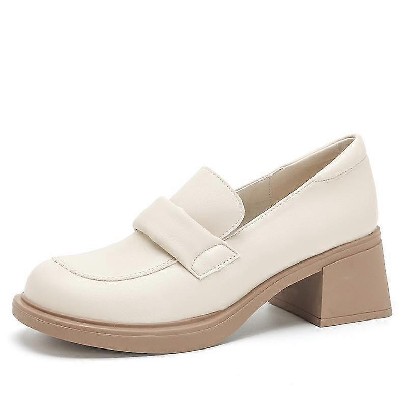 Women's Low Heels Platform Loafers Shoes Casual Comfort Chunky Block Heel Square Toe Pumps Non-Slip Party Office Work Dressy Pumps Shoes for Women