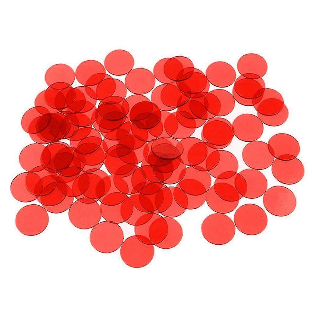 100Pcs Transparent Counters Bingo Chip Kids Plastic Counting Counters Marker