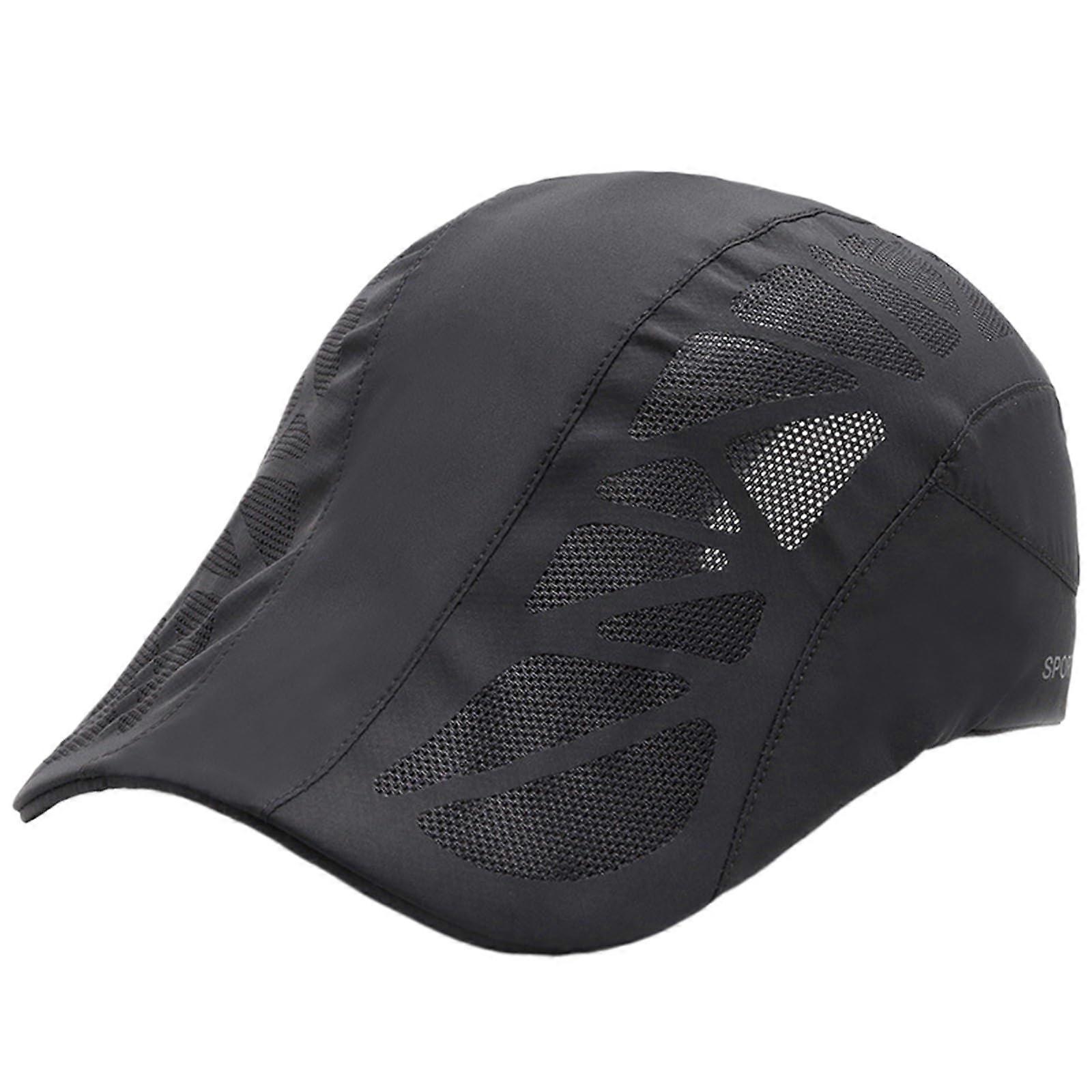 Mesh caps for men, breathable mesh caps, quickdrying, adjustable headgear for outdoor sports, mesh caps, breathable dark gray