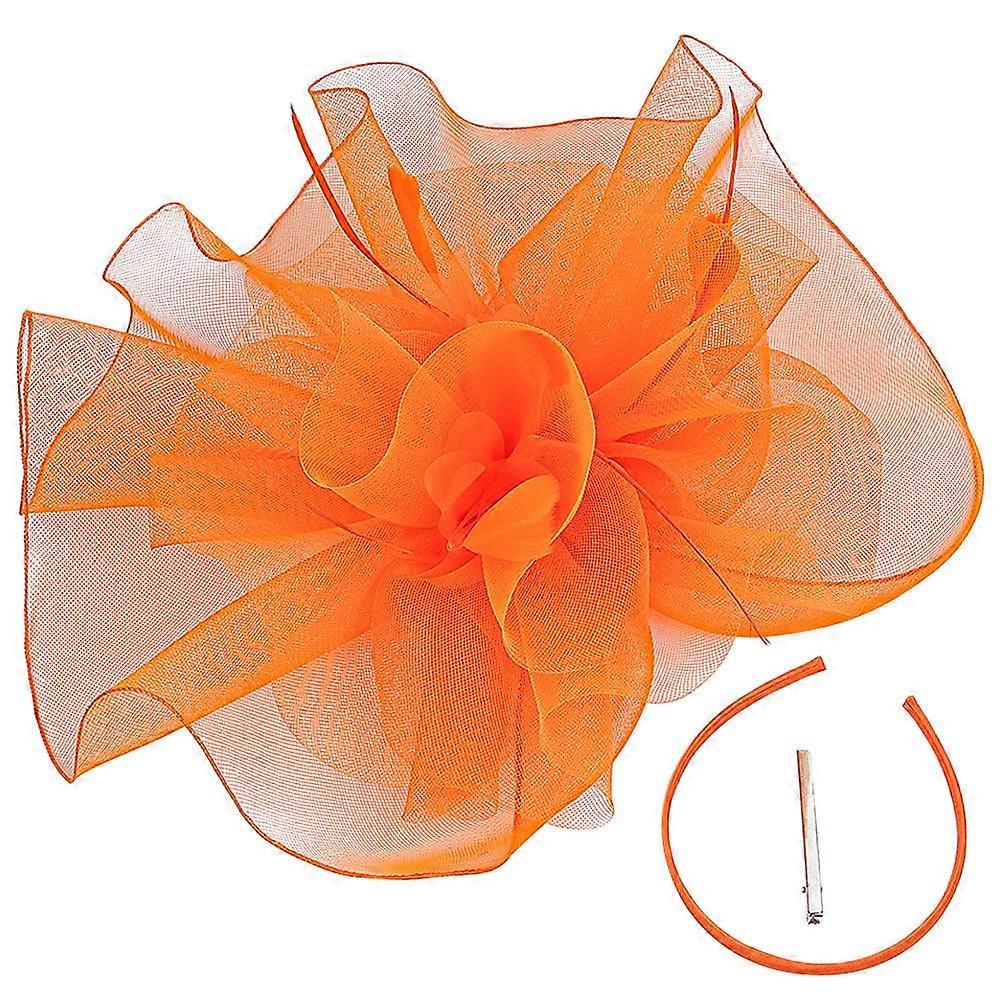 Elegant Bridal Fascinator Headband with Mesh Veil – Lightweight Cocktail Hat for Weddings and Special Occasions
