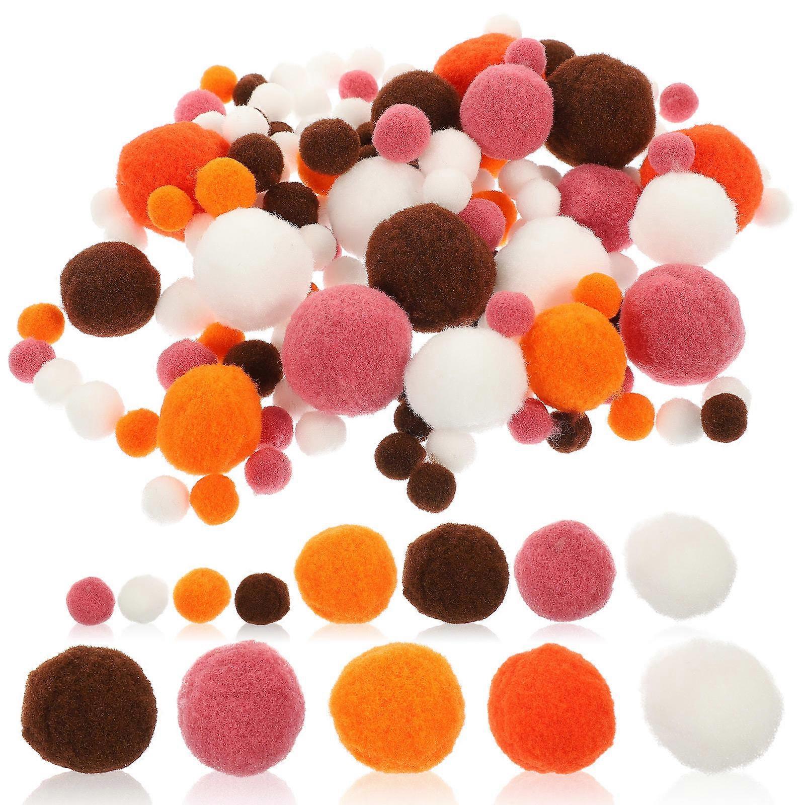 3 Bags Decorative Pompom Balls for Crafting, Soft Artificial Pom Poms for DIY Projects, Clothing Accessories & Home Decor