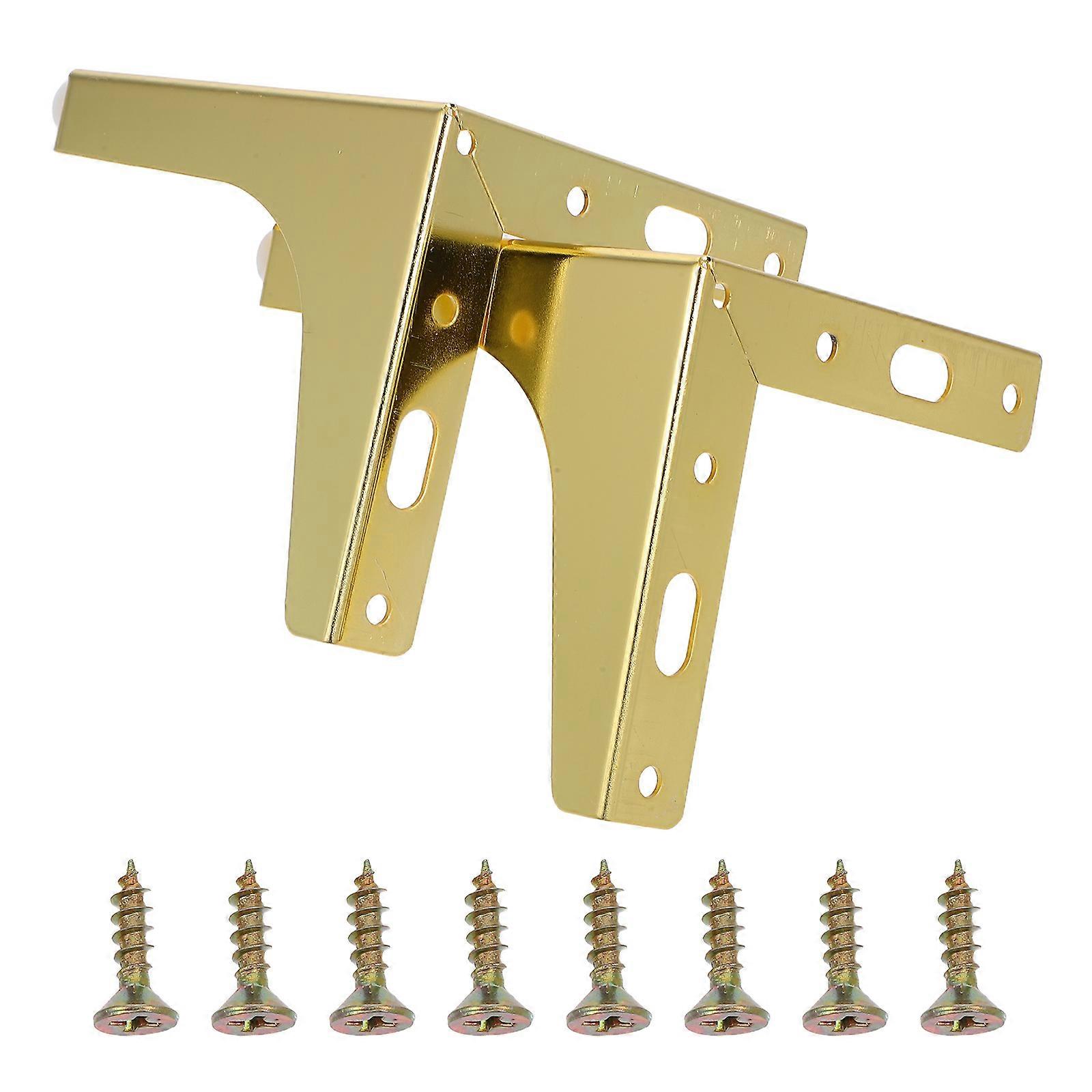 Metal Triangle Furniture Legs Set Sofa Table Support Stable Feet for Couch Dresser Coffee Table Easy Install with Protective Pads