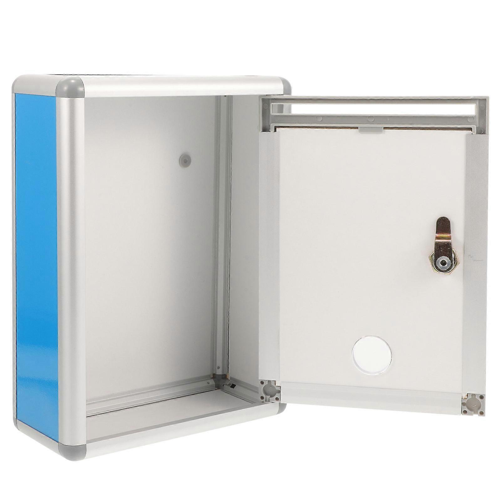 Locking Wall Mailbox Medium Fiber Lacquering Board Rectangular Shape Mail Lock Box Churches Indoor 1Set