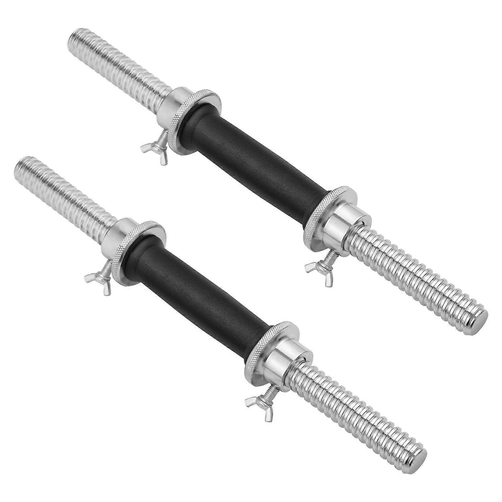 Clispeed Dumbbell Bars Cast Iron Handles for Strength Workouts Home Gym 2Pcs