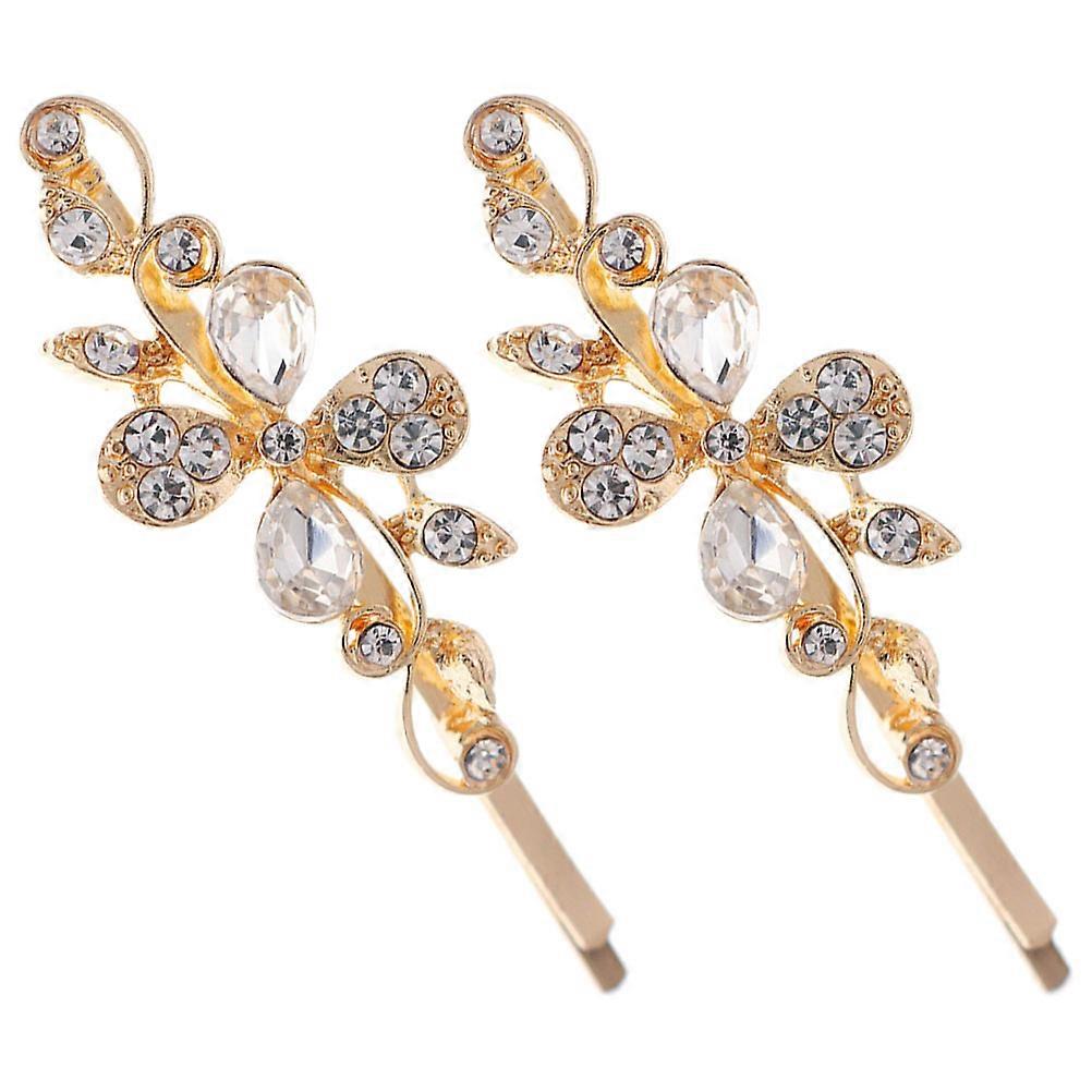 a polished and professional product description based on your input:
**2pcs Elegant Flower Design Hair Clips for Women – Decorative Bobby Pins