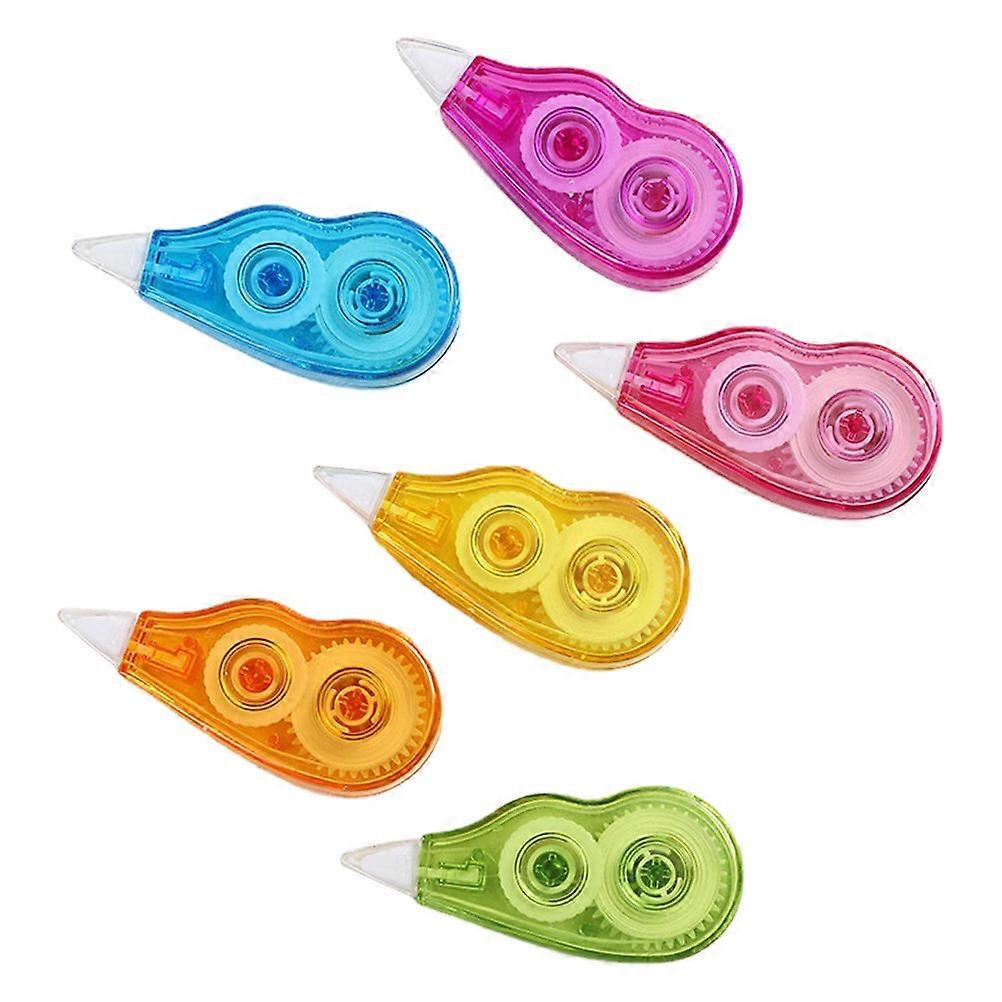 Stationery Tape Convenient Correction Tapes for Classroom Office Work 6Pcs