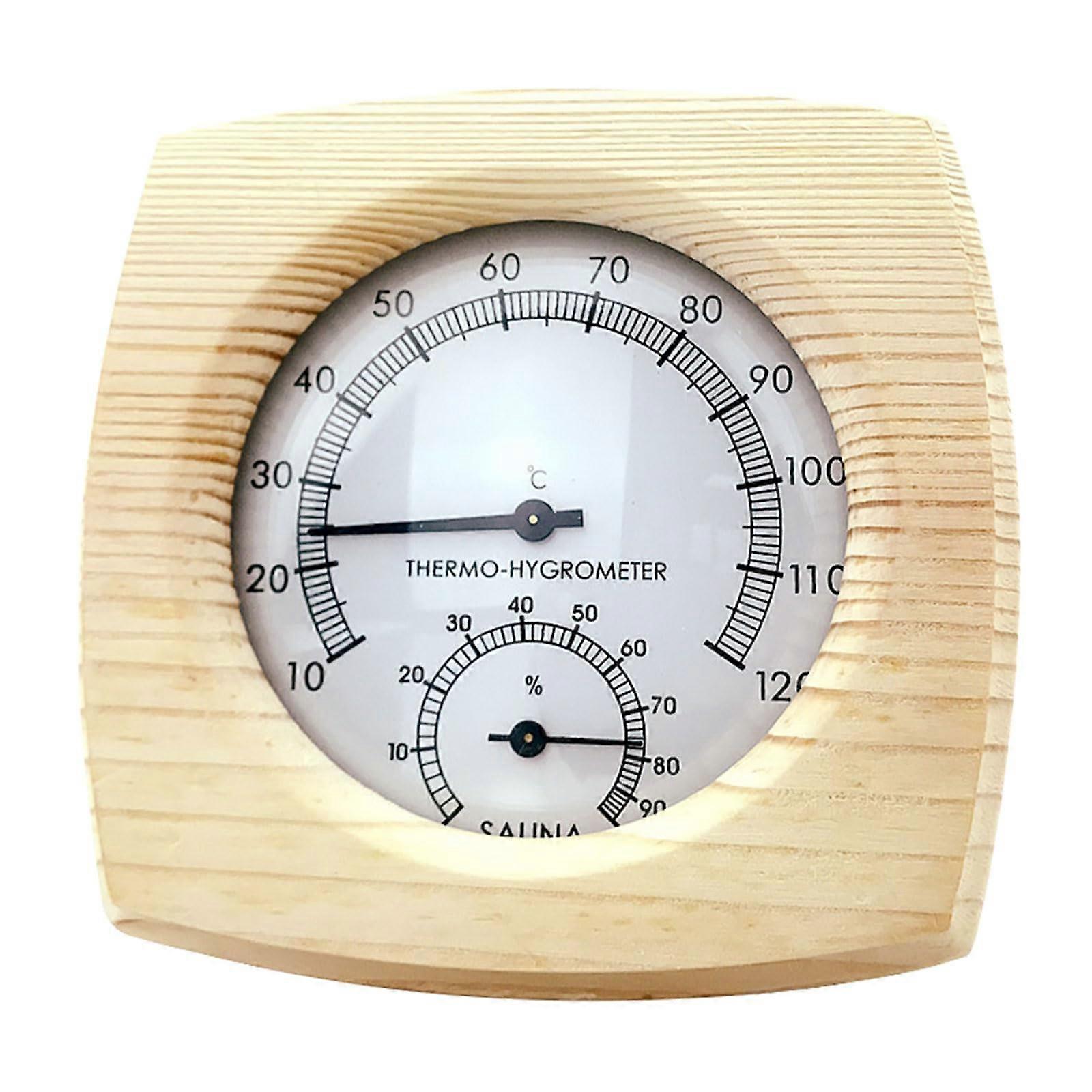 Wall Mounted Temperature And Humidity Gauge Thermometer Hygrometer For Sauna Rooms Easy To Read Display