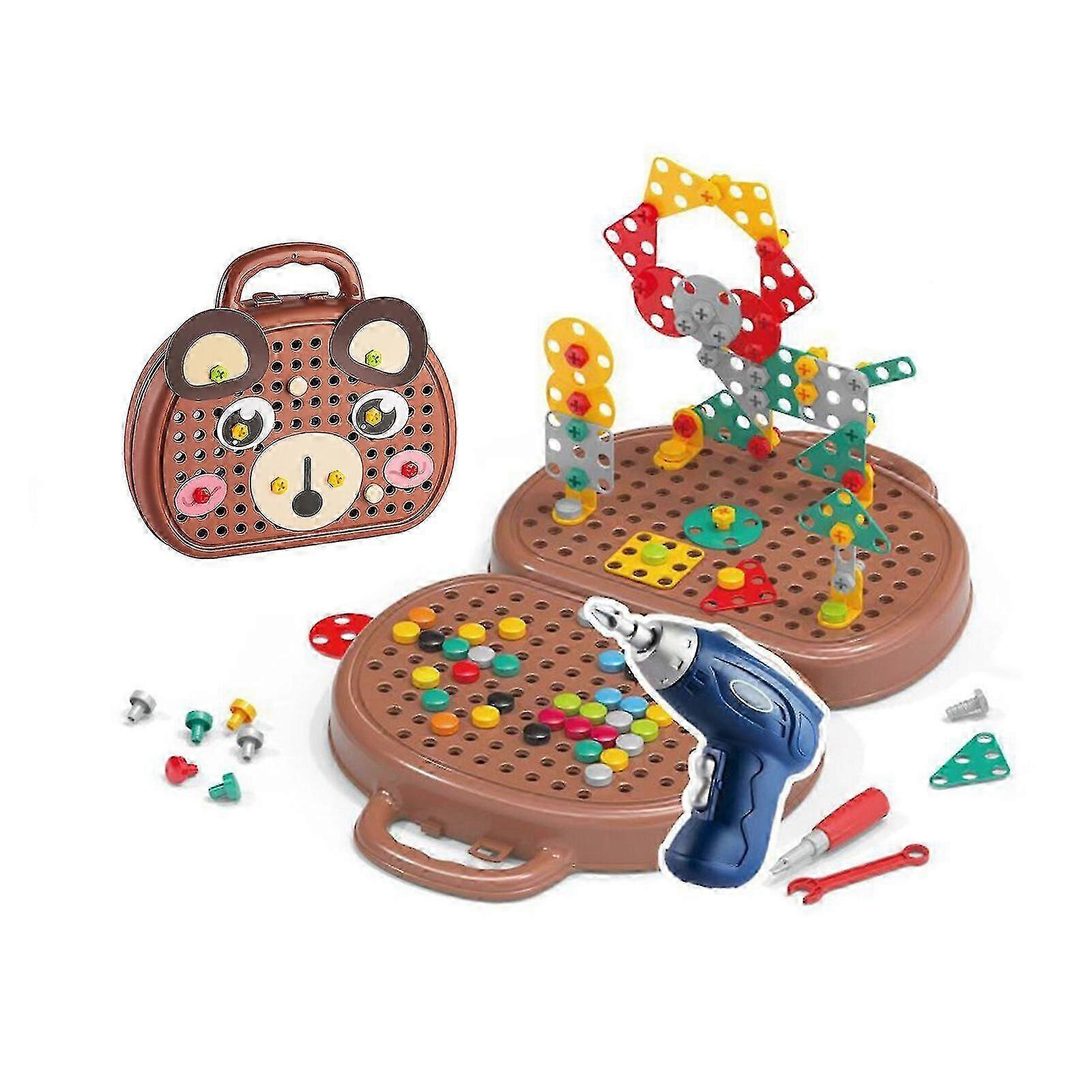 創造的な建物と修理のための電動ドライバー付き子供のツールボックス玩具