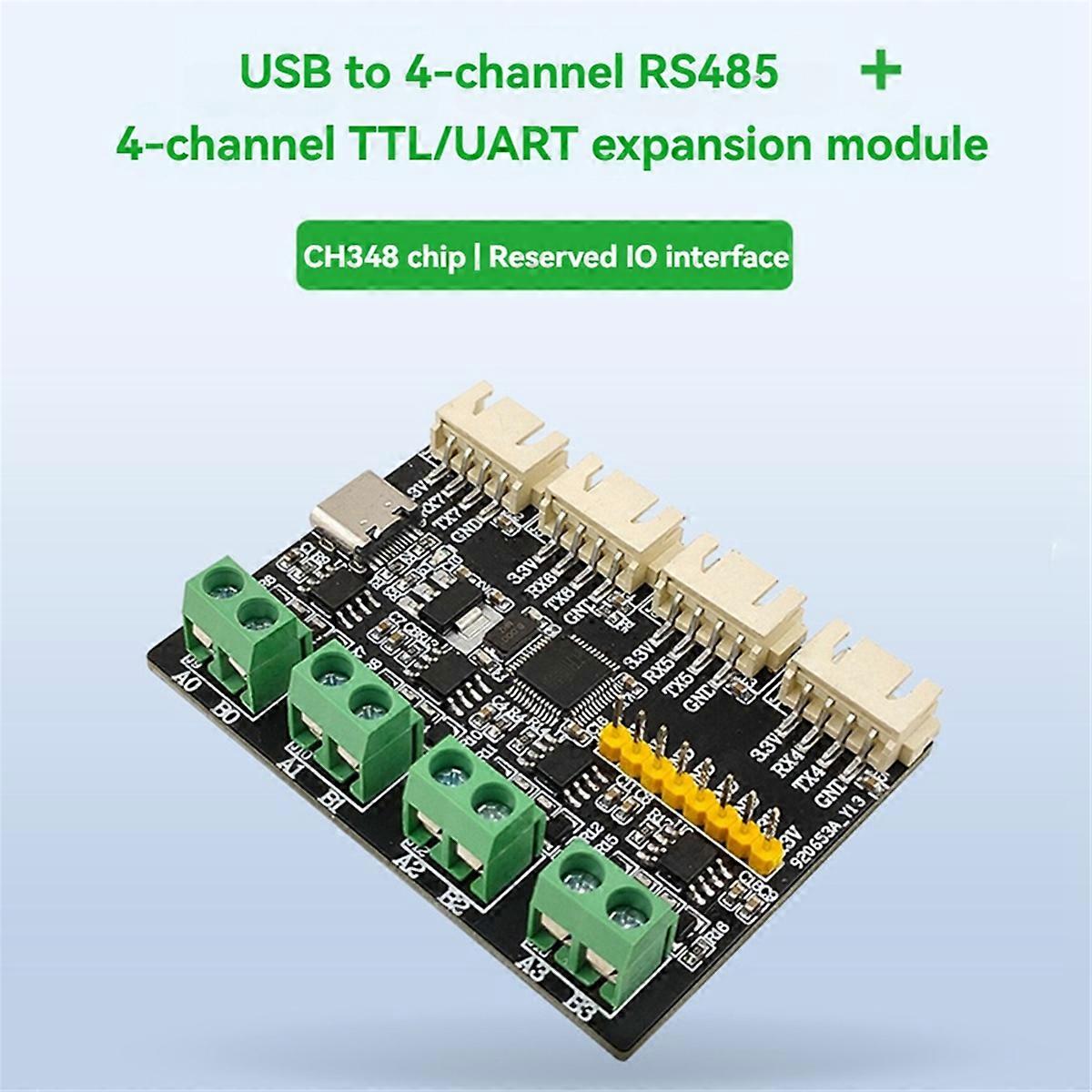 USB to 4 Way RS485 + 4 Way TTL / UART Converter Module