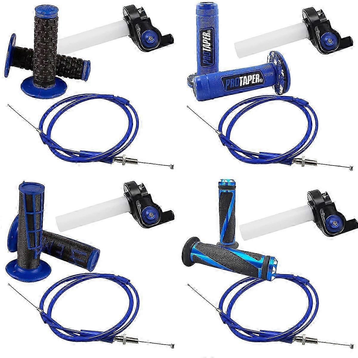 Universal Throttle Grips for Motocross, 1/4 Quick Twist Throttle Adjuster with Throttle Cable for Dirt Pit Bike