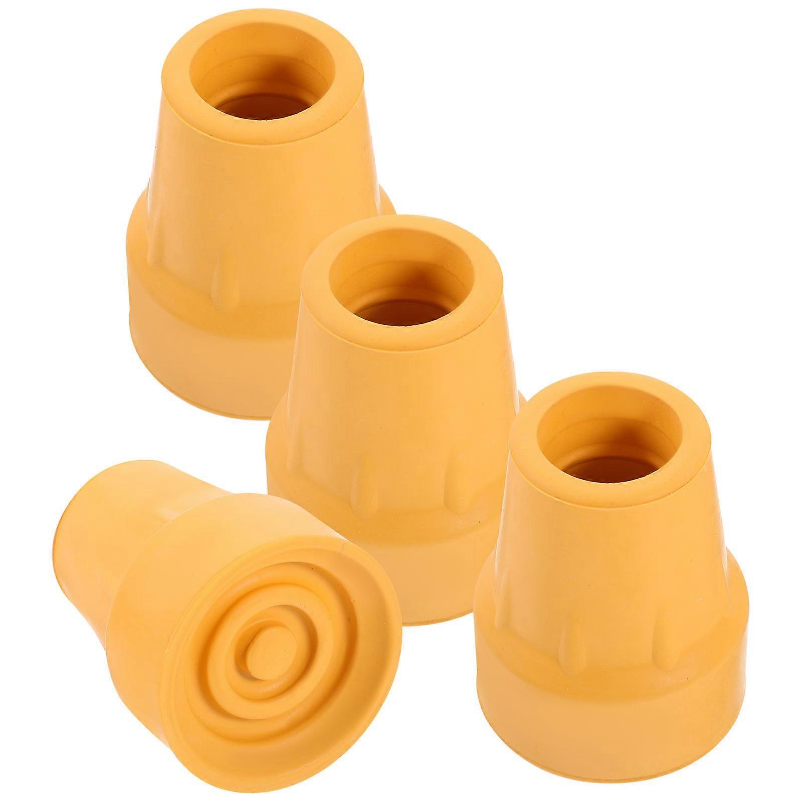 Walking Pole Parts Trekking Pole Tips Buffer Effect Nonstick Crutch Tips Elderly 5.00X4.30X4.30cm 4Pcs