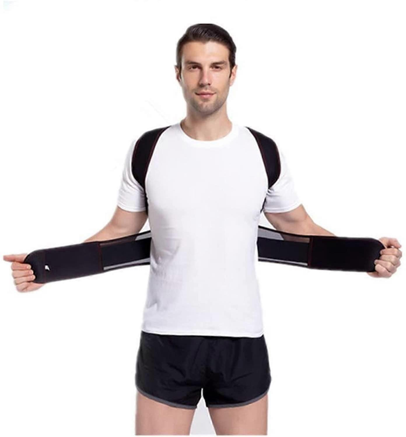 Adjustable Back Corrector Support Belt Orthopedic Corset Therapy Tools Size S Black for Posture Improvement