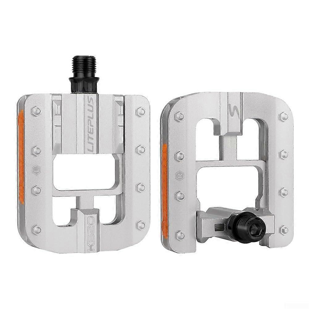Bicycle Pedals With Quick-Fold Mechanism And Anti-Slip Pins For Safe Riding Red