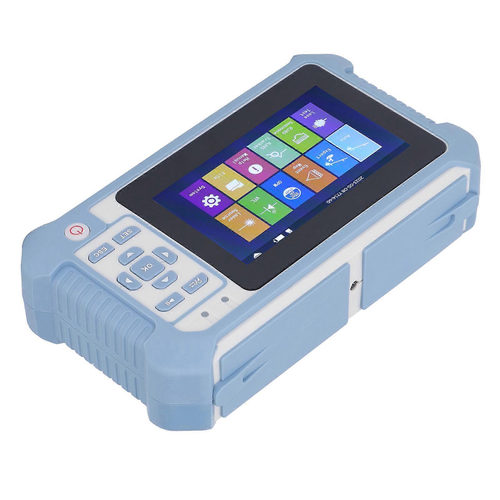 Optical Fiber Tester 4.3in LCD Power Meter Fault Locator OTDR Optical Time Domain Reflectometer 100‑240V EU Plug 