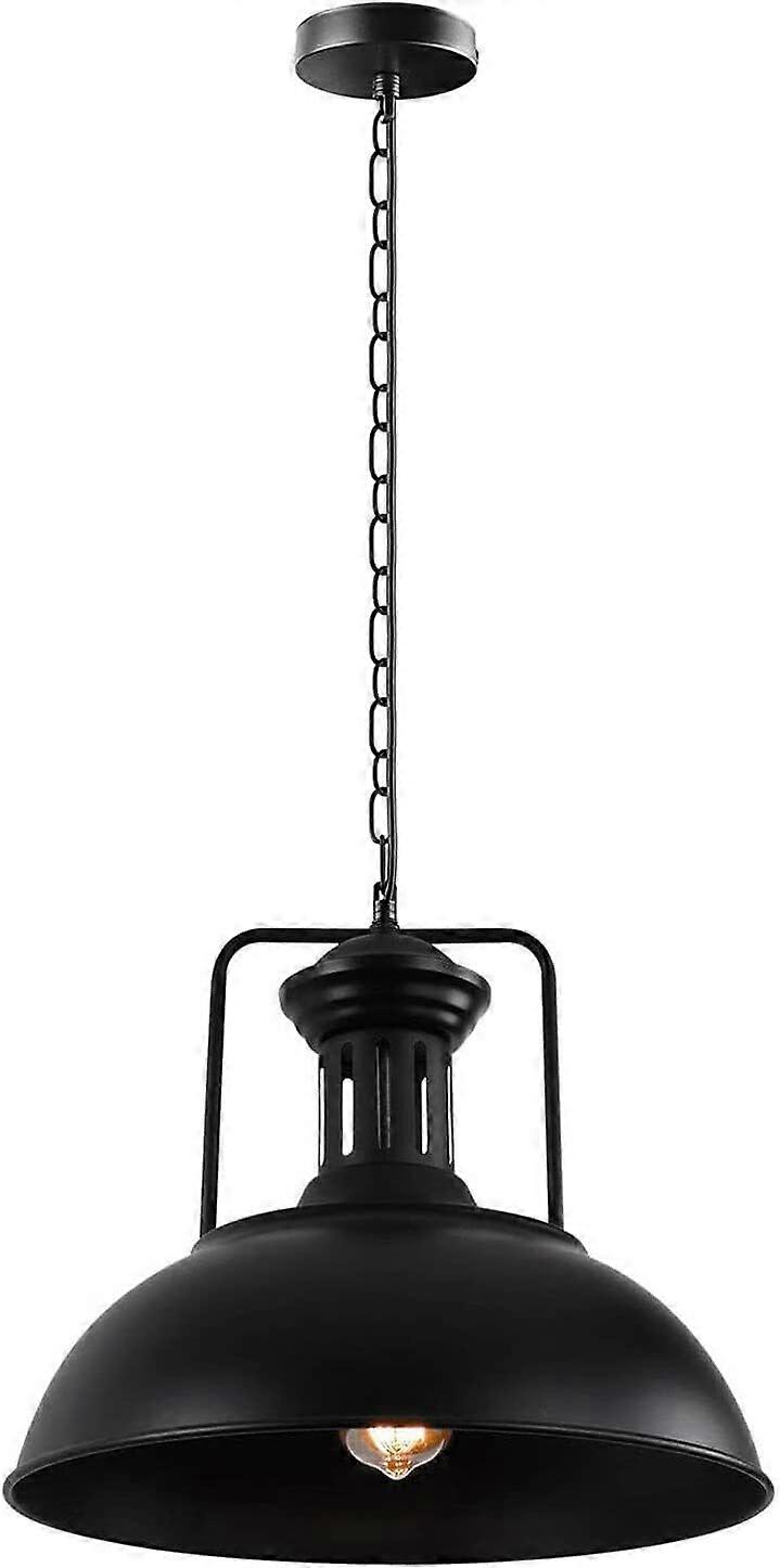 Pendant Light Retro, Ceiling Lamp Rust Look Industrial, Vintage (Black 2)