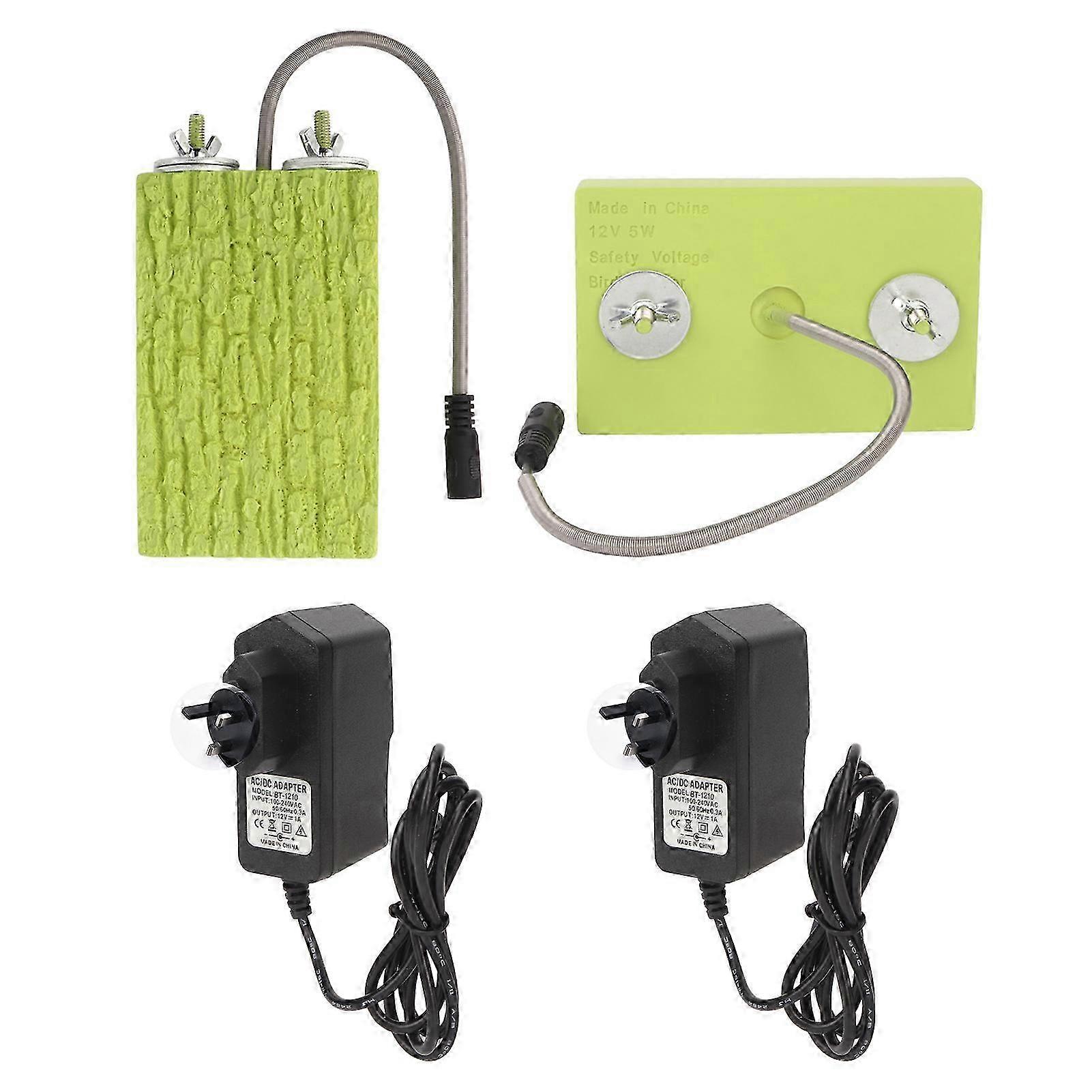 Heating Bird Perch Platform Constant Temperature 12V 5W Small Pet Warm Stand Board for Parrots and Hamsters UK Plug