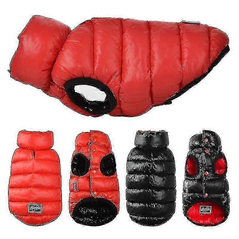 Vinterkläder för hundar Varm hund dunjacka Vattentät vändbar husdjurskläder Hundkappa väst Chihuahua Fransk Bulldogg Kläder Tw