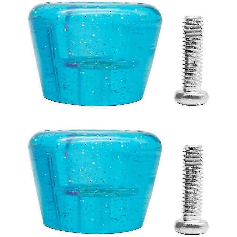 Universal PU Roller Skate Toe Stoppers, 1 Pair with Screws
