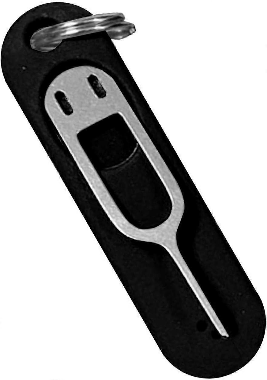 Portable Sim Card Ejector - Stainless Steel Eject Pin (Black)