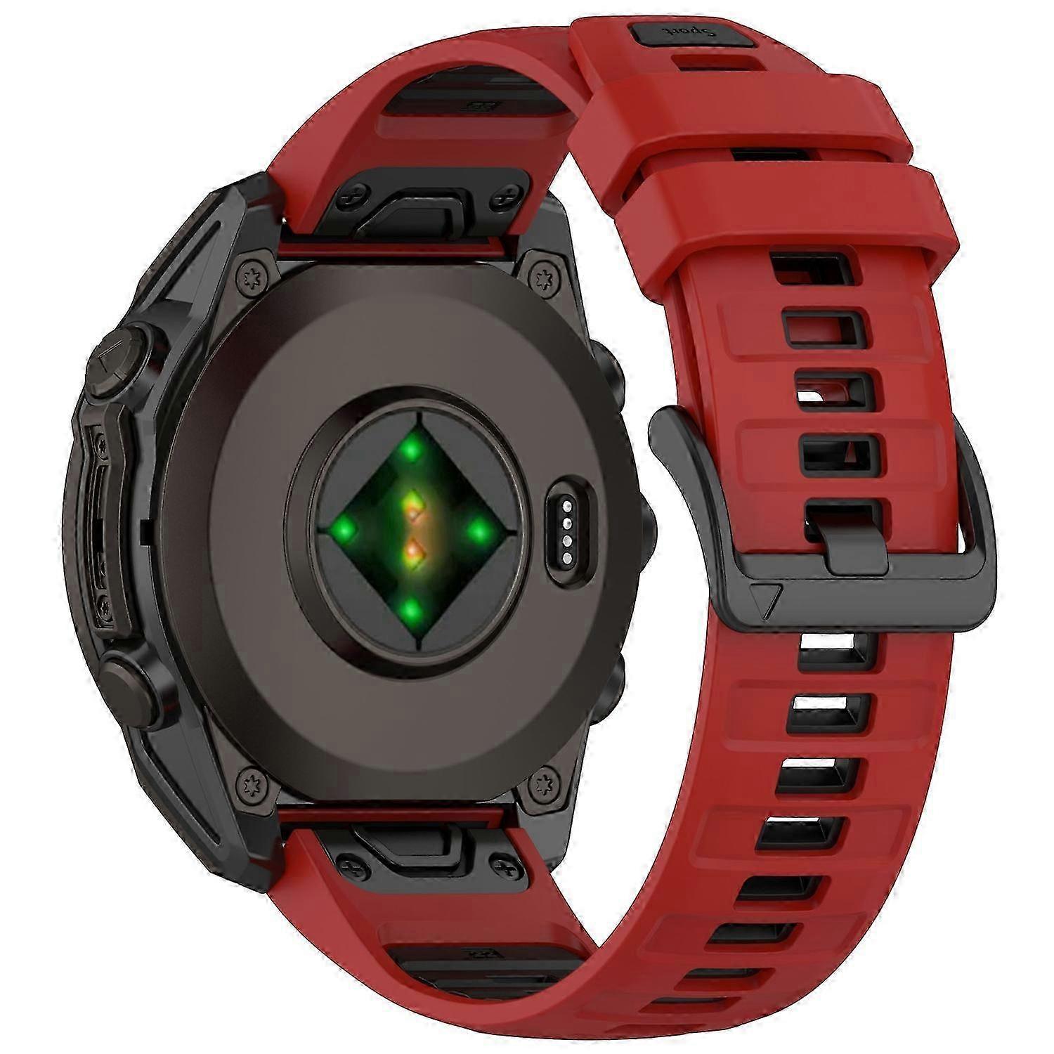 Quick Release Silicone Wrist Strap 26mm for Compatible with Certain Brand Fenix 8 51mm / Enduro 3 / Fenix 7X Watches - Size S