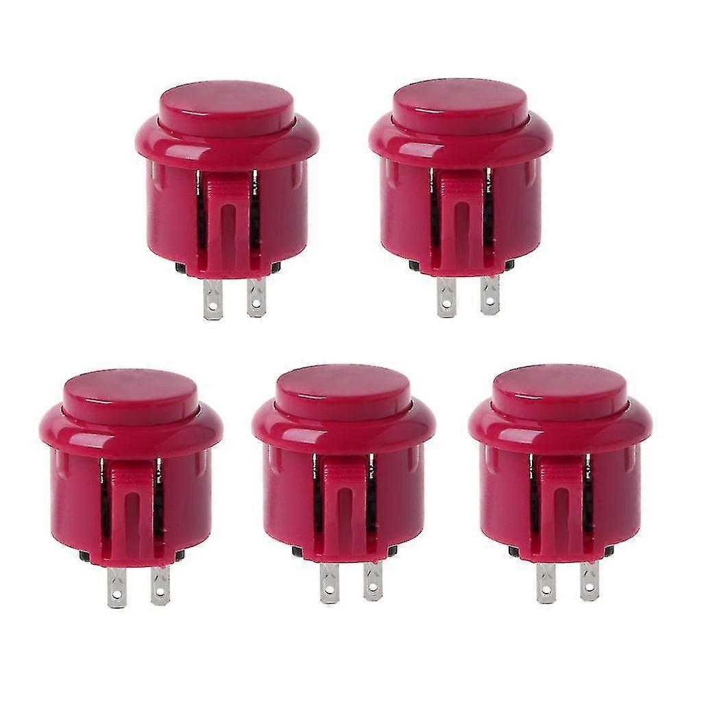 5pcs 24mm Round Buttons for DIY Arcade Controller Compatible with Jamma Mame
