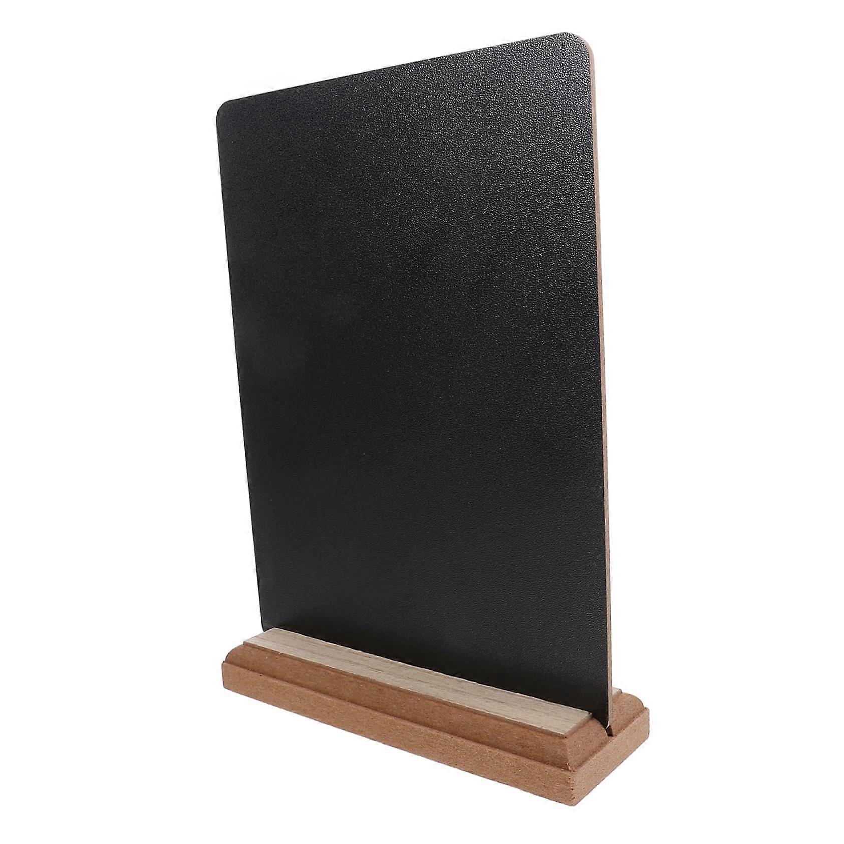 Pack of 2 Blackboards Mini Blackboard Signs for Tabletop Display, Black Wood Chalkboards for Menus and Messages