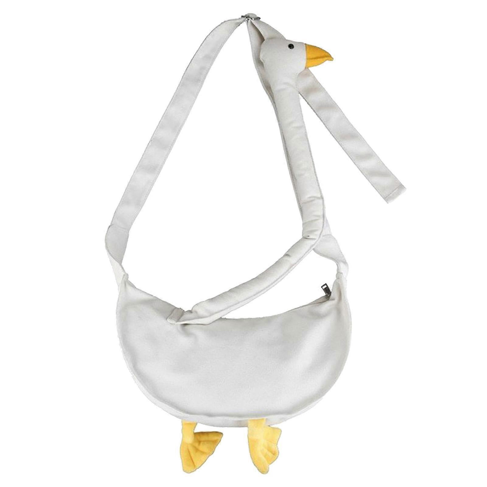 Goose Canvas Tote Funny Duck Canvas Animal Bag, Cute Shoulder Bag