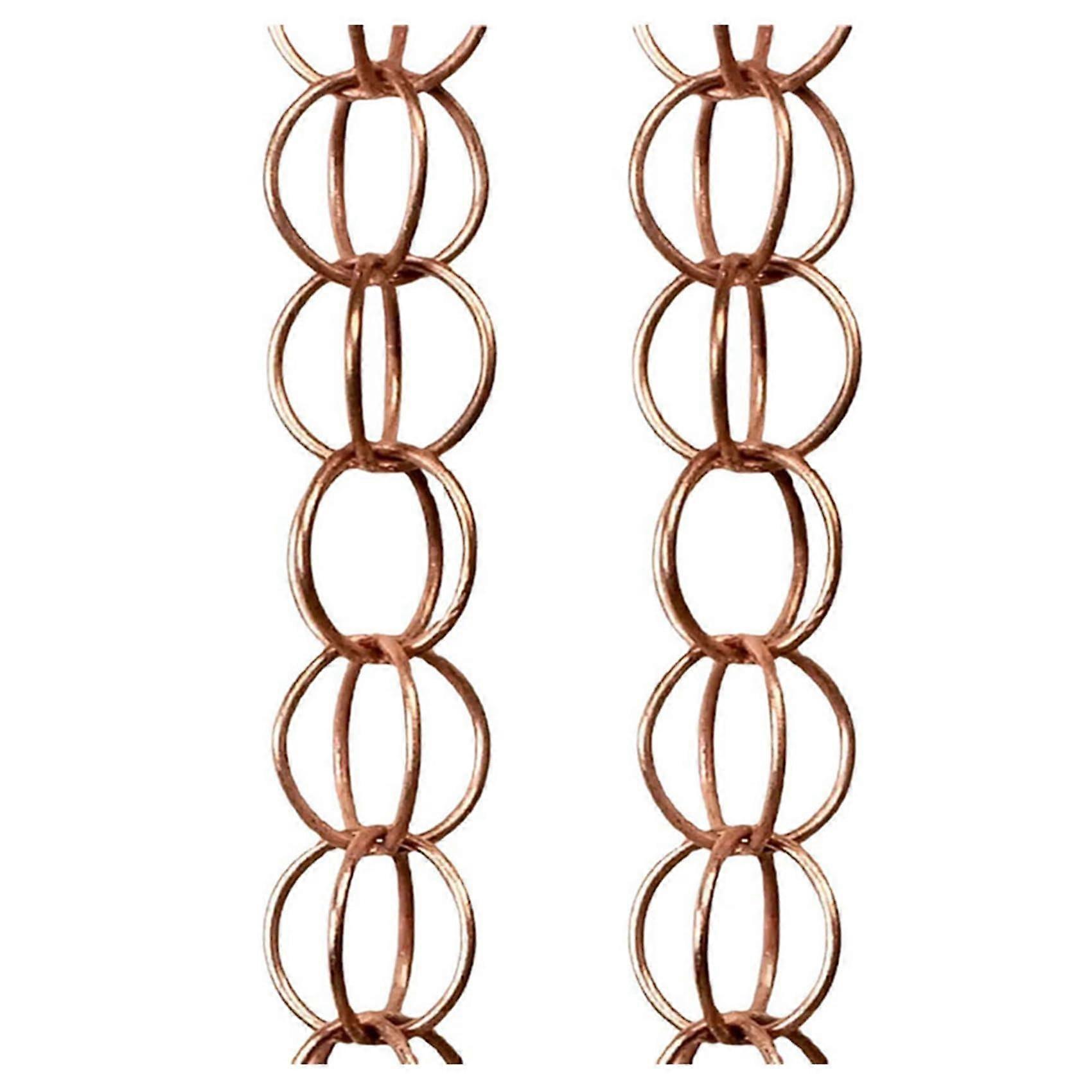 Steel Leaf Rain Chain 2 Pack, Decorative Garden Rain Catcher with Thick Flower Cups and Downpipe Adapter, Compatible with Gutters