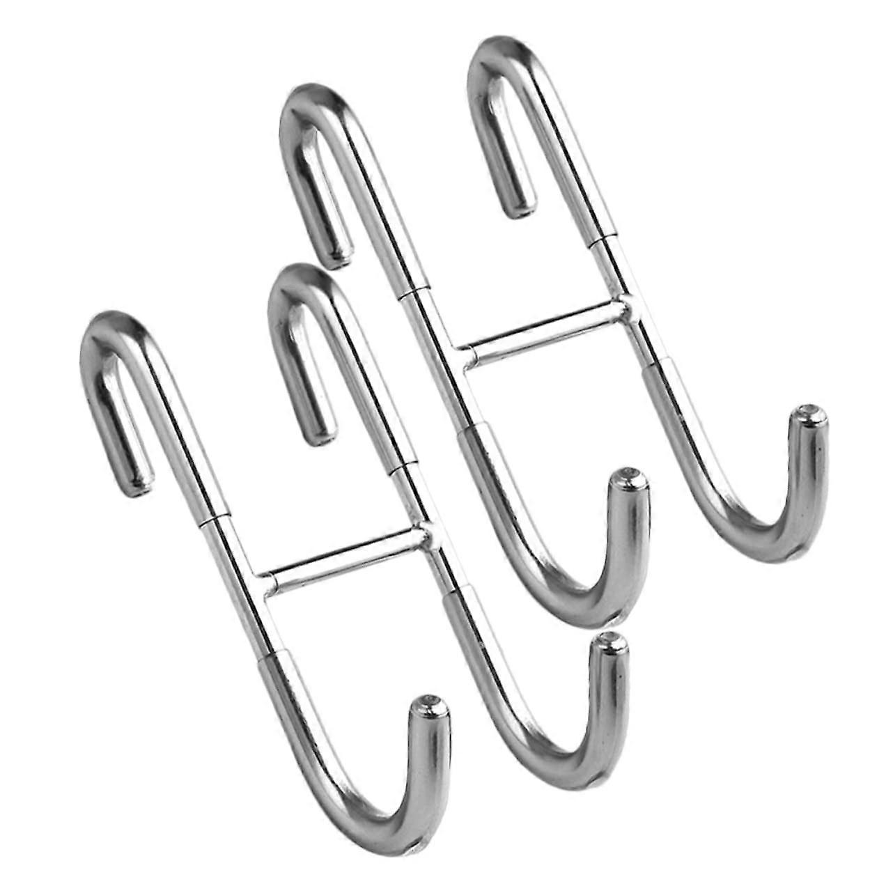 2-Piece Door Hanger Hooks for Towels and Hats, Space-Saving Glass Door Organizer with Scratch Protection and Strong Hold