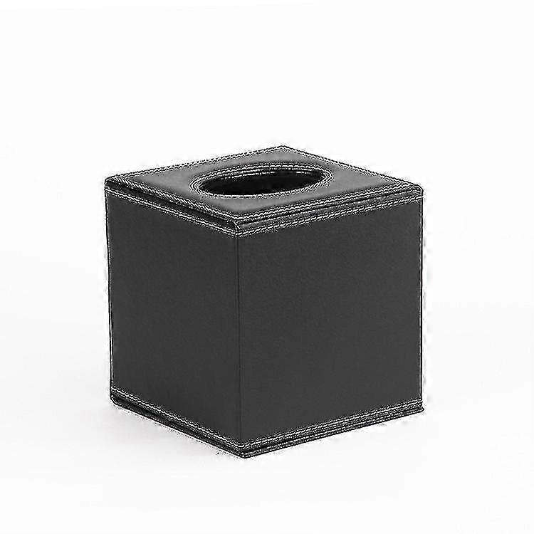 Modern Square Tissue Box Holder for Napkin and Facial Paper, Leather Dispenser Organizer