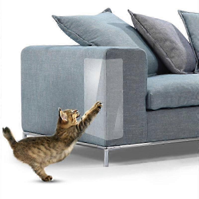 Cat Couch Protector for Furniture, Double Sided Anti Scratch Deterrent Clear Sticky Tape, Large Furniture Protectors 2/4/6 Pack