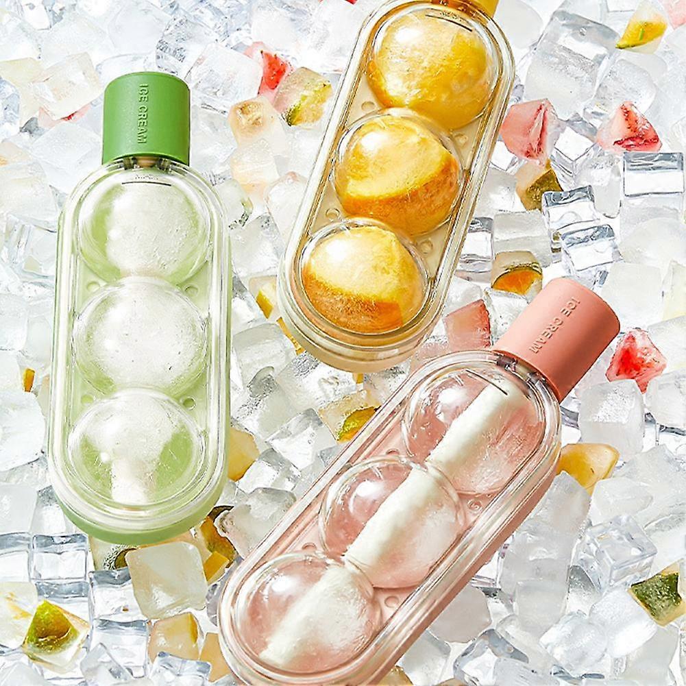 Green (B) $ Muguo ice cream mold creative candied haws ice tray straw direct printing ice cube home DIY ice cube 3 color mold