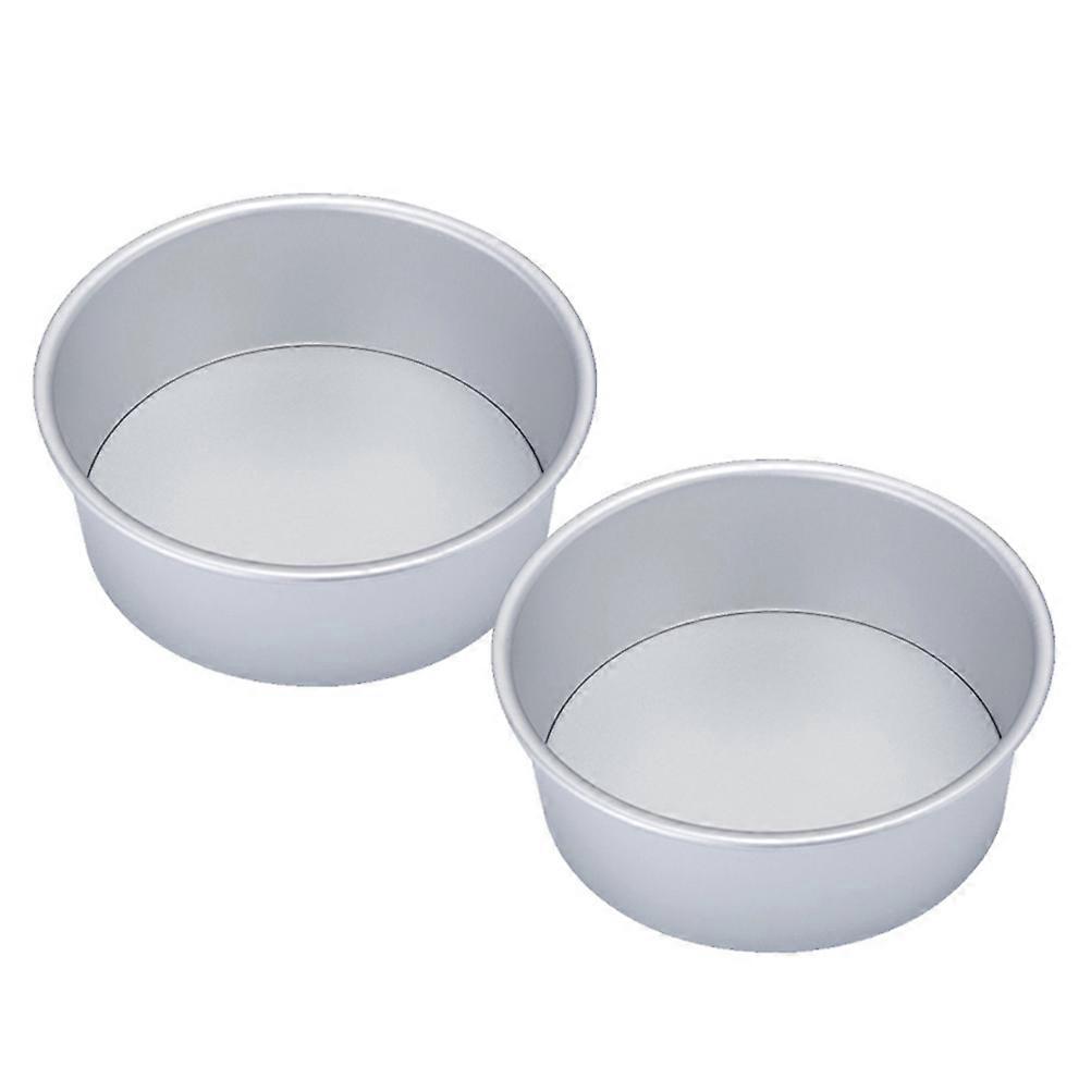 Baking Molds For Cakes Deep Baking Tray For Home Users Easy to Inches Silver 2Pcs