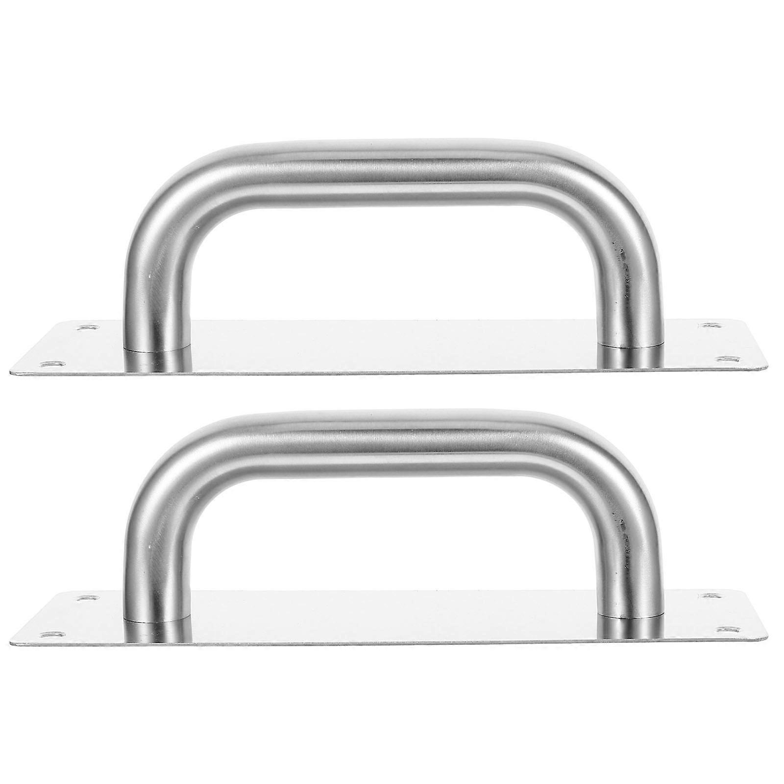 Stainless Steel Door Kick Plate Fire Door Compatibility Heavy Duty Barn Door Handle Sleek Design 7.9×2.6×2.2in 2Pcs