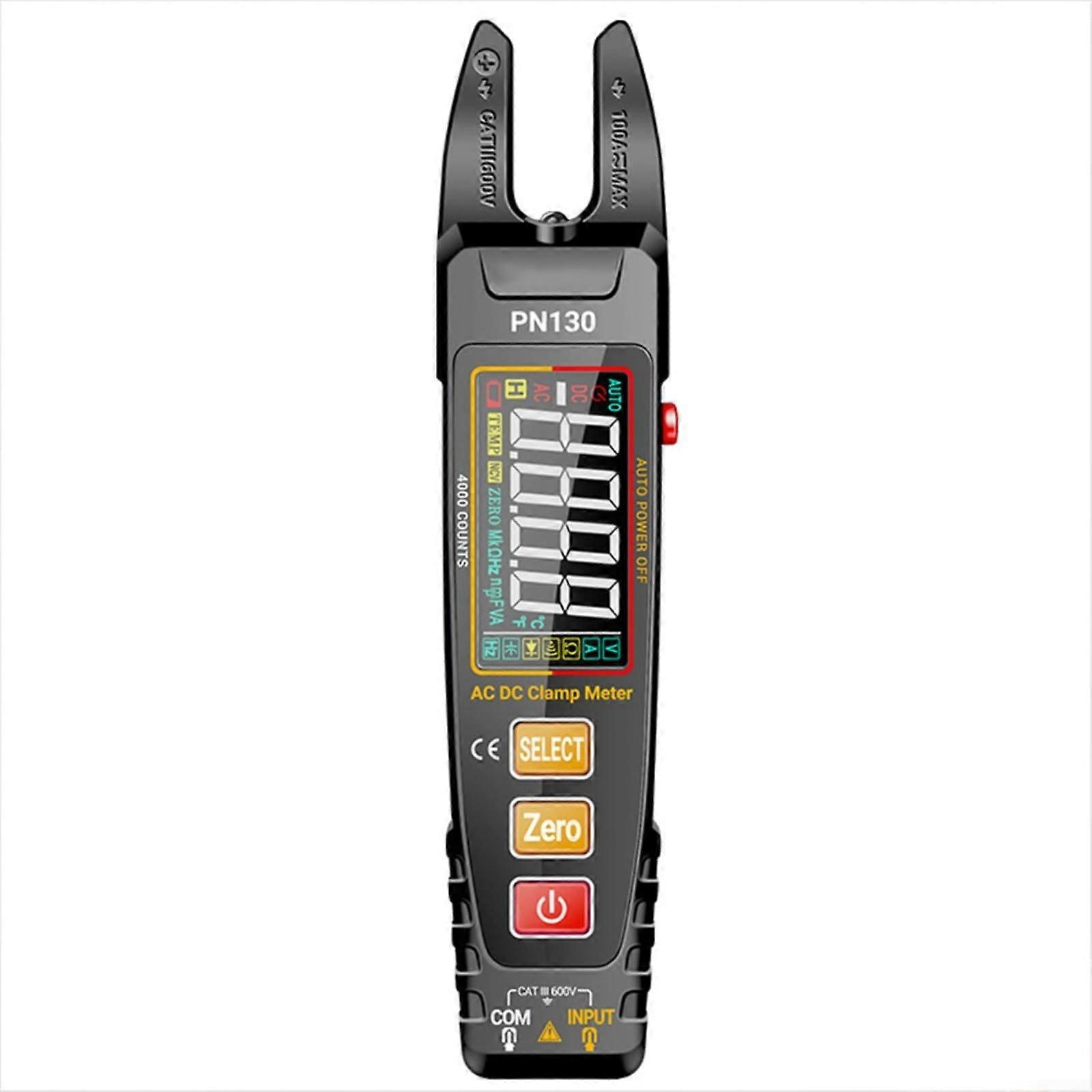 Current Clamp, Current Meter, PN130 Digital Ushaped Clamp Meter Smart VA Color Screen Multimeter Rechargeable