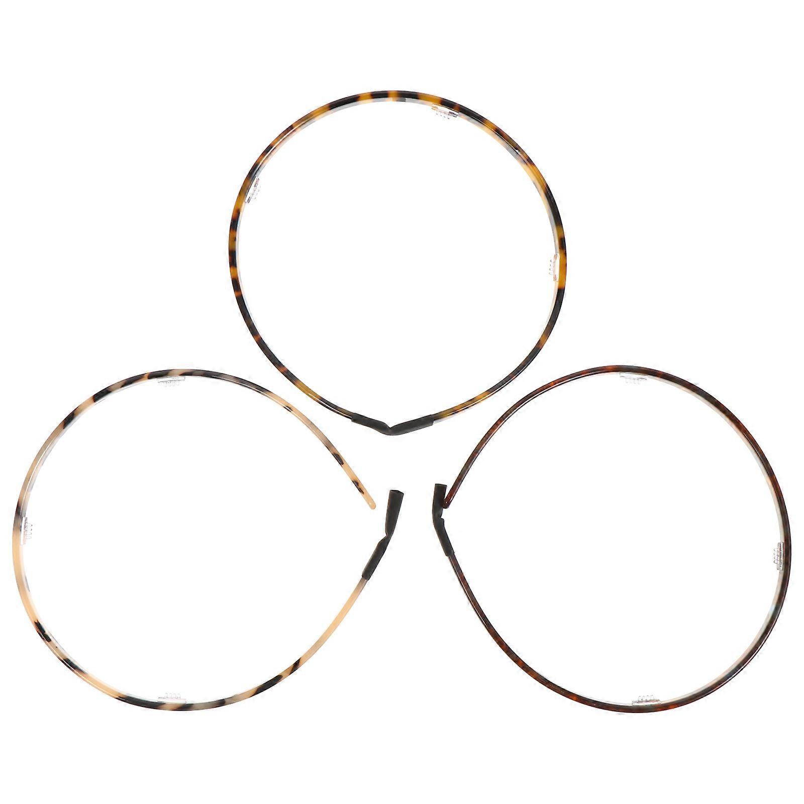 Thin Acetate Headbands for Styling Hair Hoops Tortoiseshell 3 Pieces Assorted Color