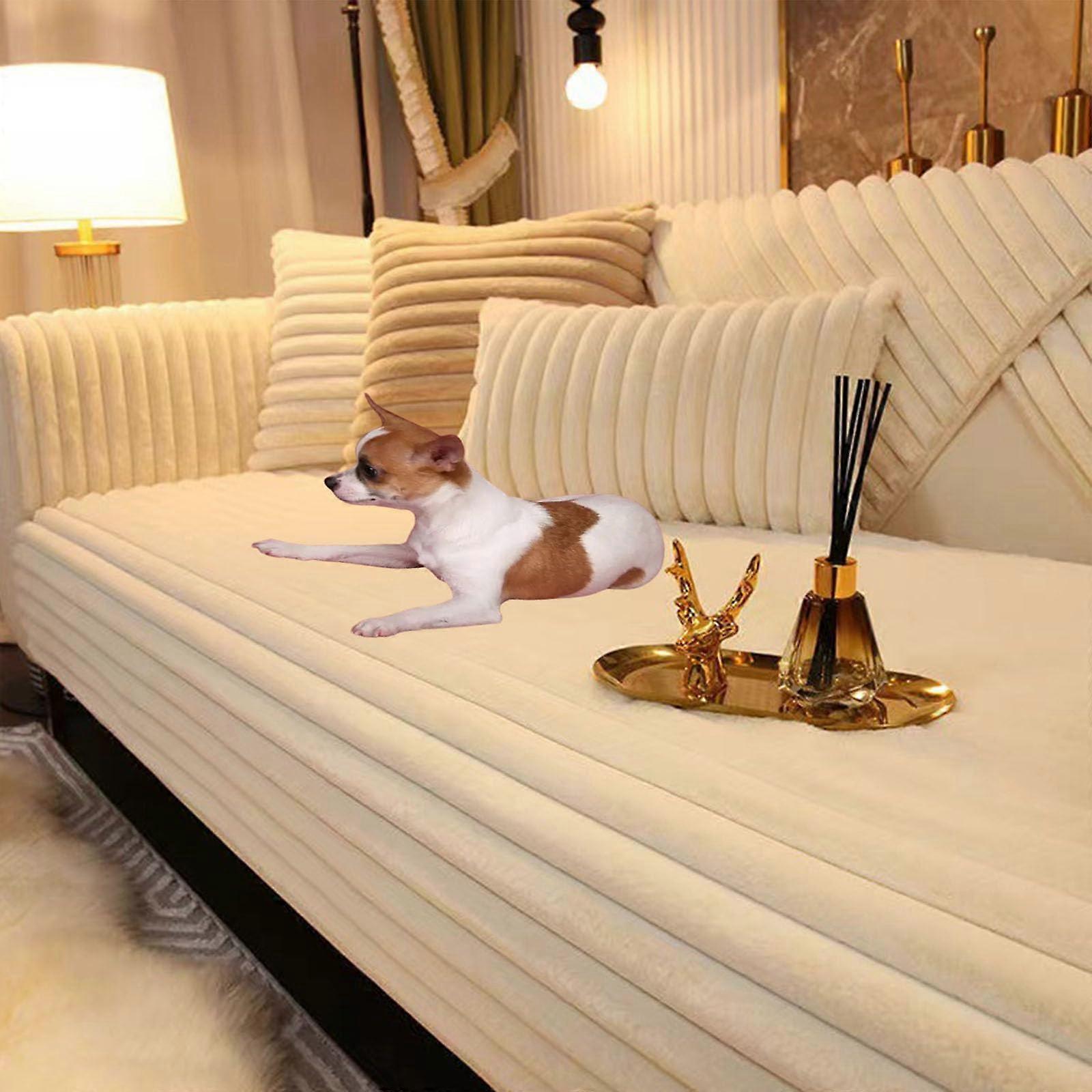 Fuzzy sofa covers for pets Nonslip couch cover, plush universal seat cushion, cozy dog bed blanket, sofa protector Ref: 5203