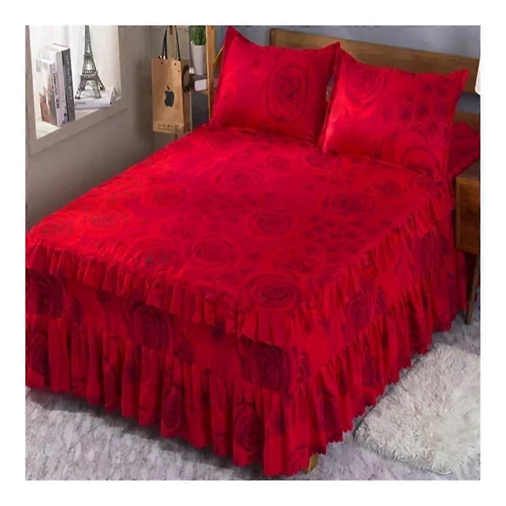 Better sheets, nonslip mattress cover, skirt, bedspreads, doublelayered (Color 11)