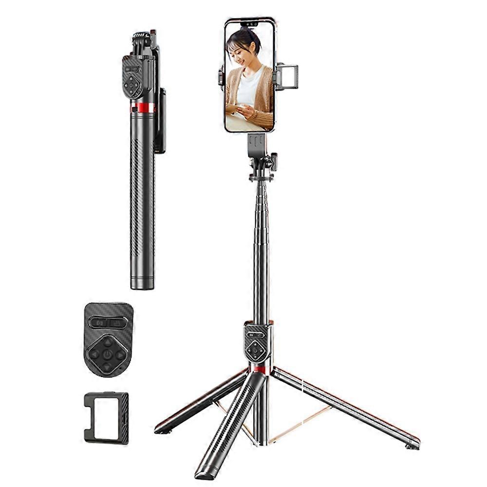 P100TK 360 Degree Rotation Anti Shake Phone Tripod Stand Bluetooth-compatible Selfie Stick with Sing