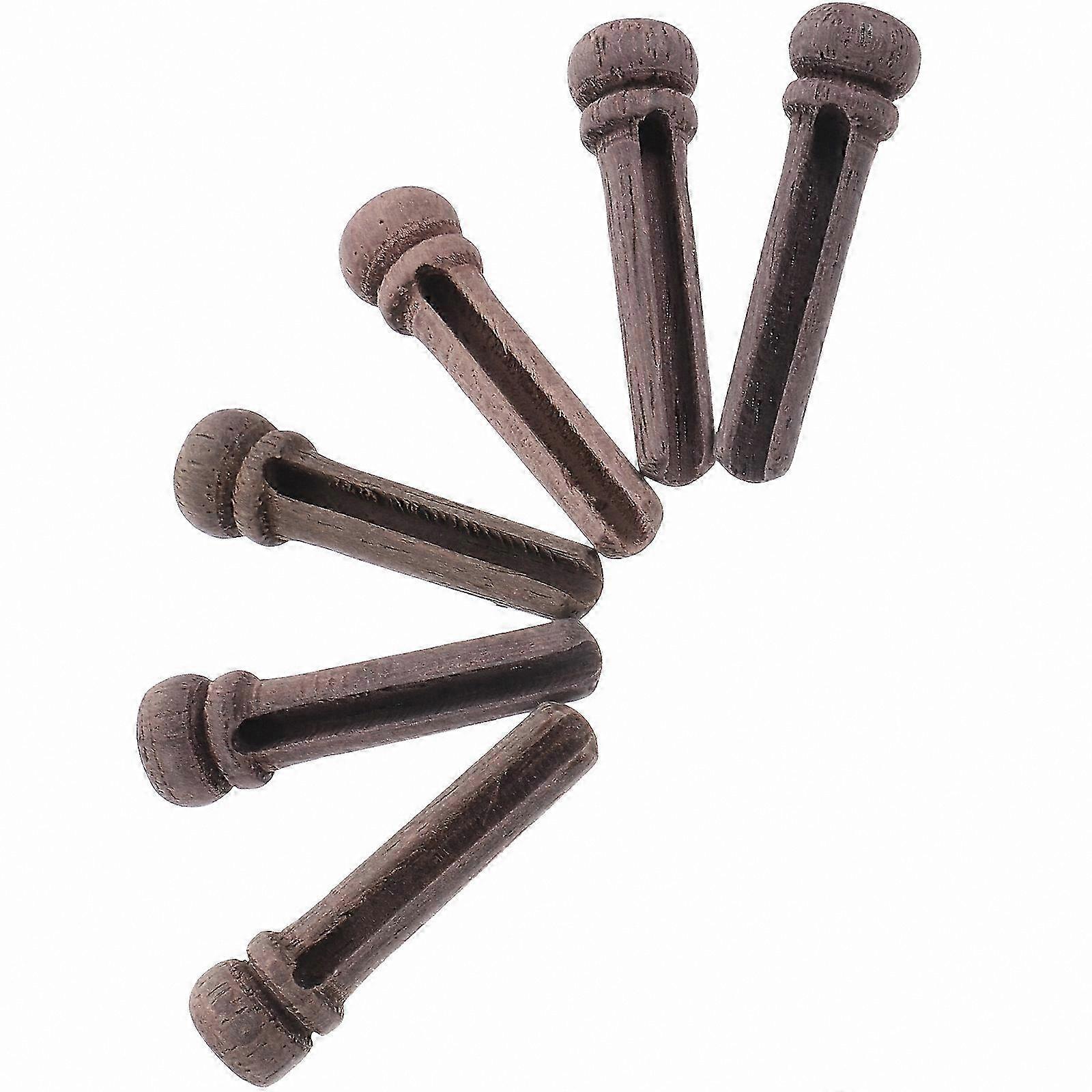 6 Pieces Lip Gloss Set with Acoustic Guitar Accessories Rosewood Pins and String End Components