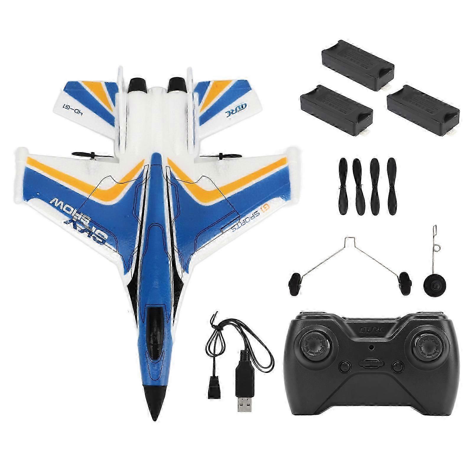 RC Glider Plane Lightweight Flexible Remote Control Airplane with LED Light for Children