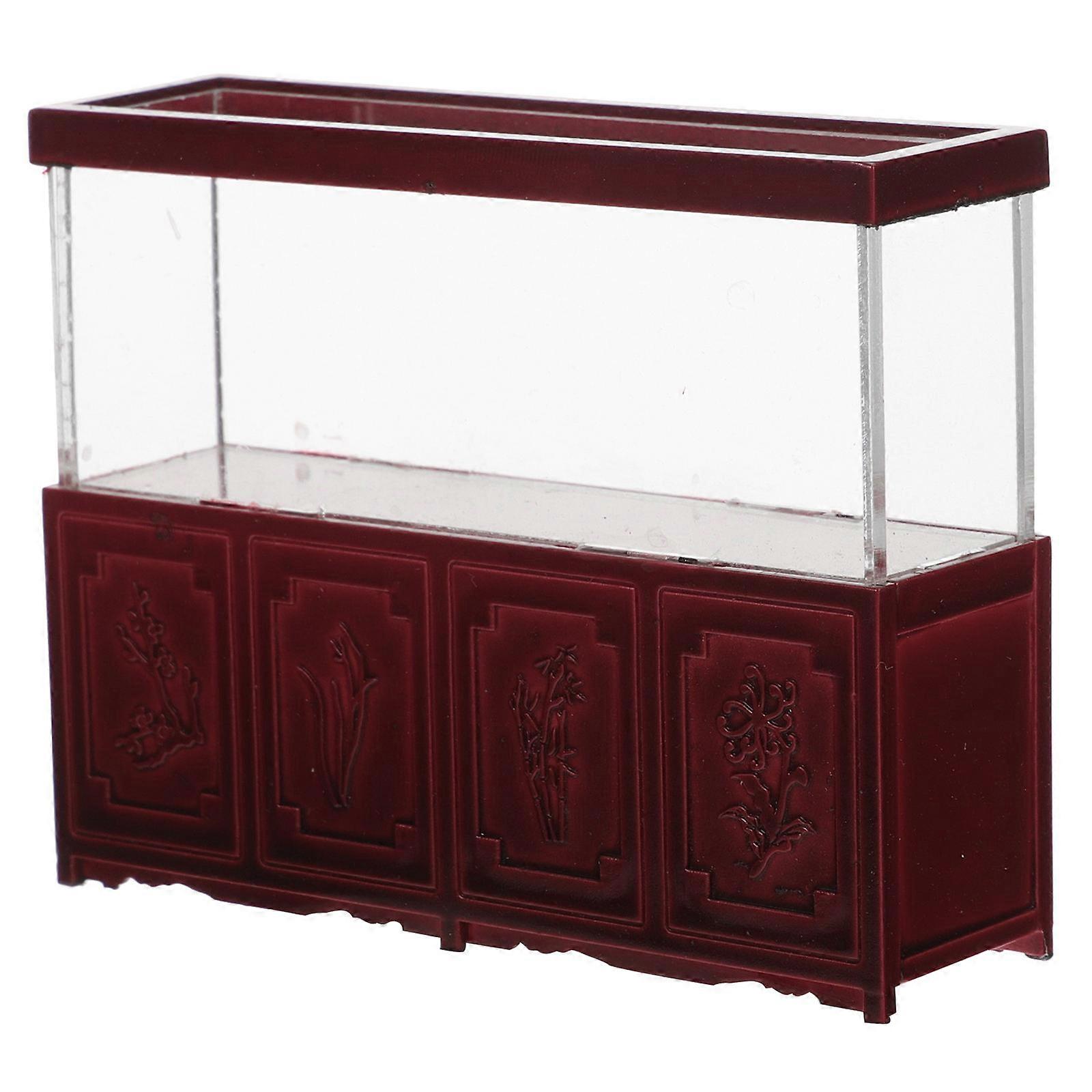 Miniature Fish Tank Model Decoration for Dollhouses, Miniature Scenes, Home Office, and DIY Projects – Realistic Design for Crafting and Display