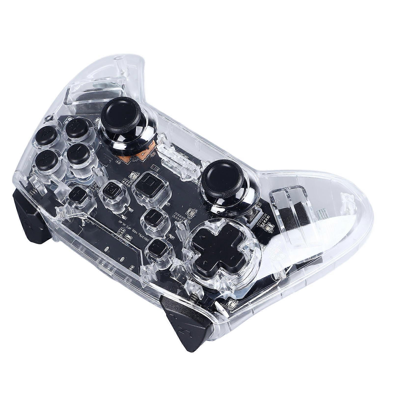 Bluetooth Game Controller 600mAh Battery Transparent Black RGB