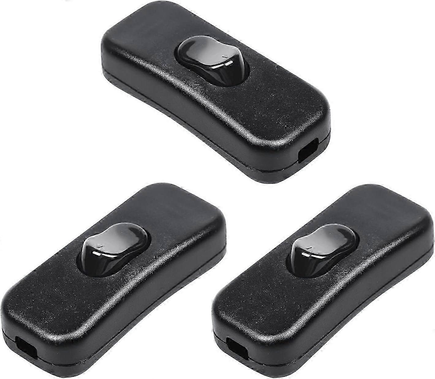 3-Piece 2A Rocker Switch Set for Recessed Lights - On/Off Toggle Switches for 2 or 3 Wire Lighting Cables
