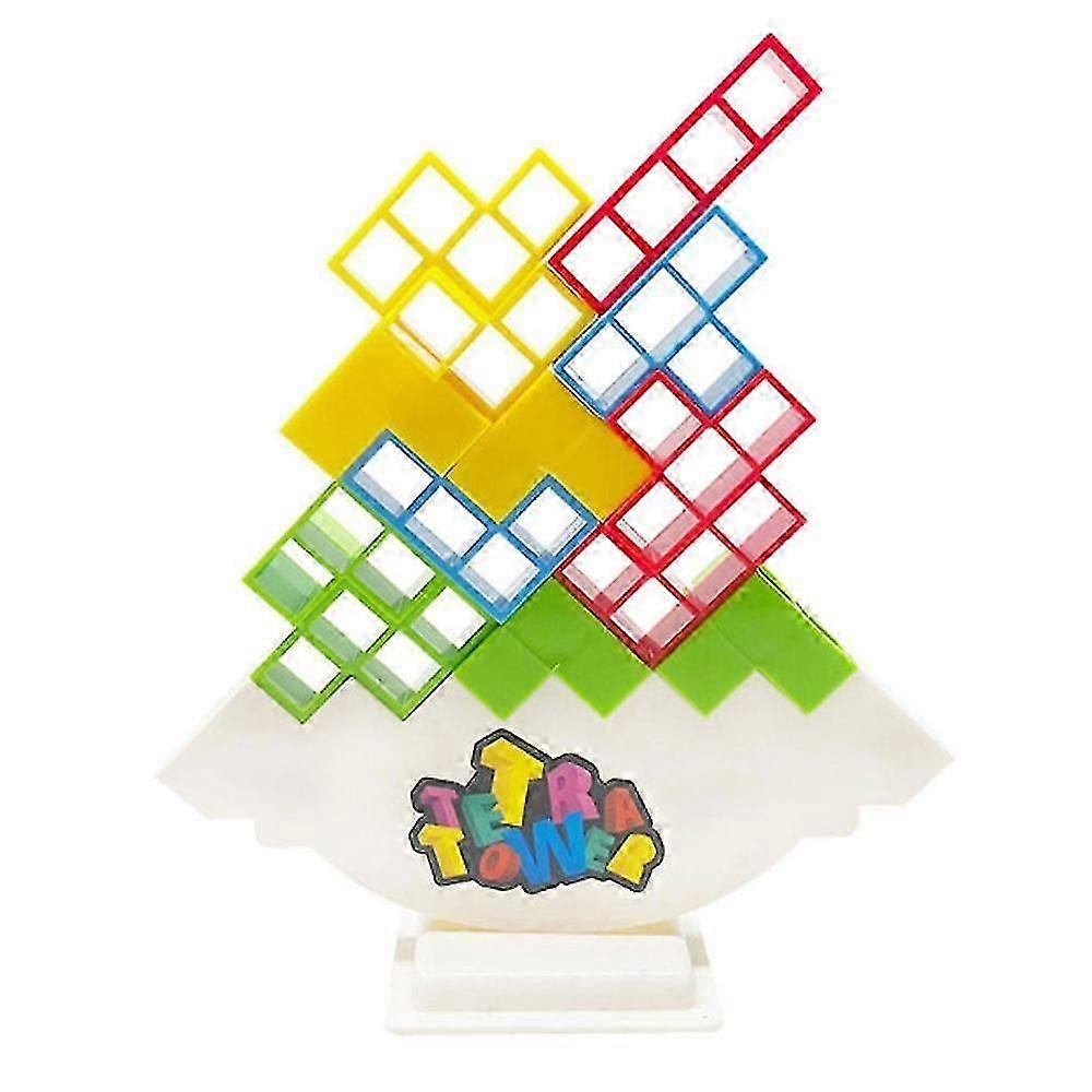 48 Piece Balance Stacking Blocks Game Board Game, Colorful, 1 Set