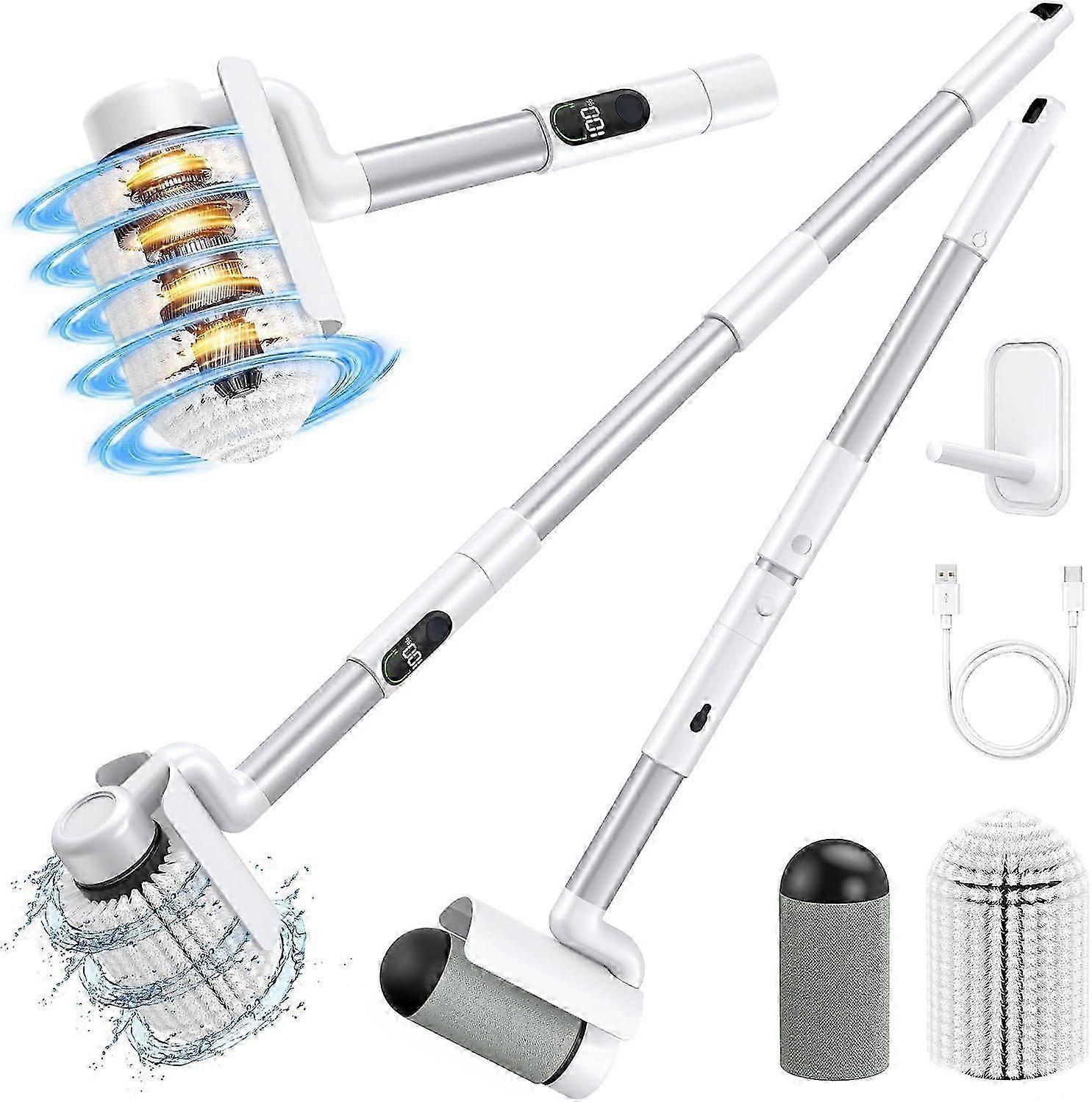 AURA Electric Rotary Floor Scrubber, 2025 New Multi-Function Roller Shower Floor