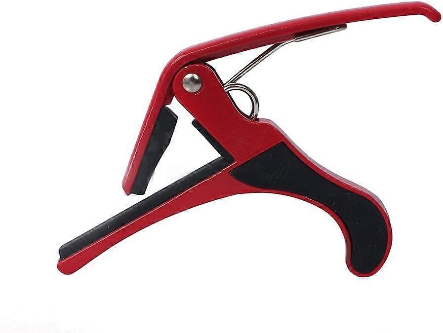 Quick-Release Trigger Guitar Capo - Easy One-Hand Operation for 6-String Acoustic & Electric Guitars,red