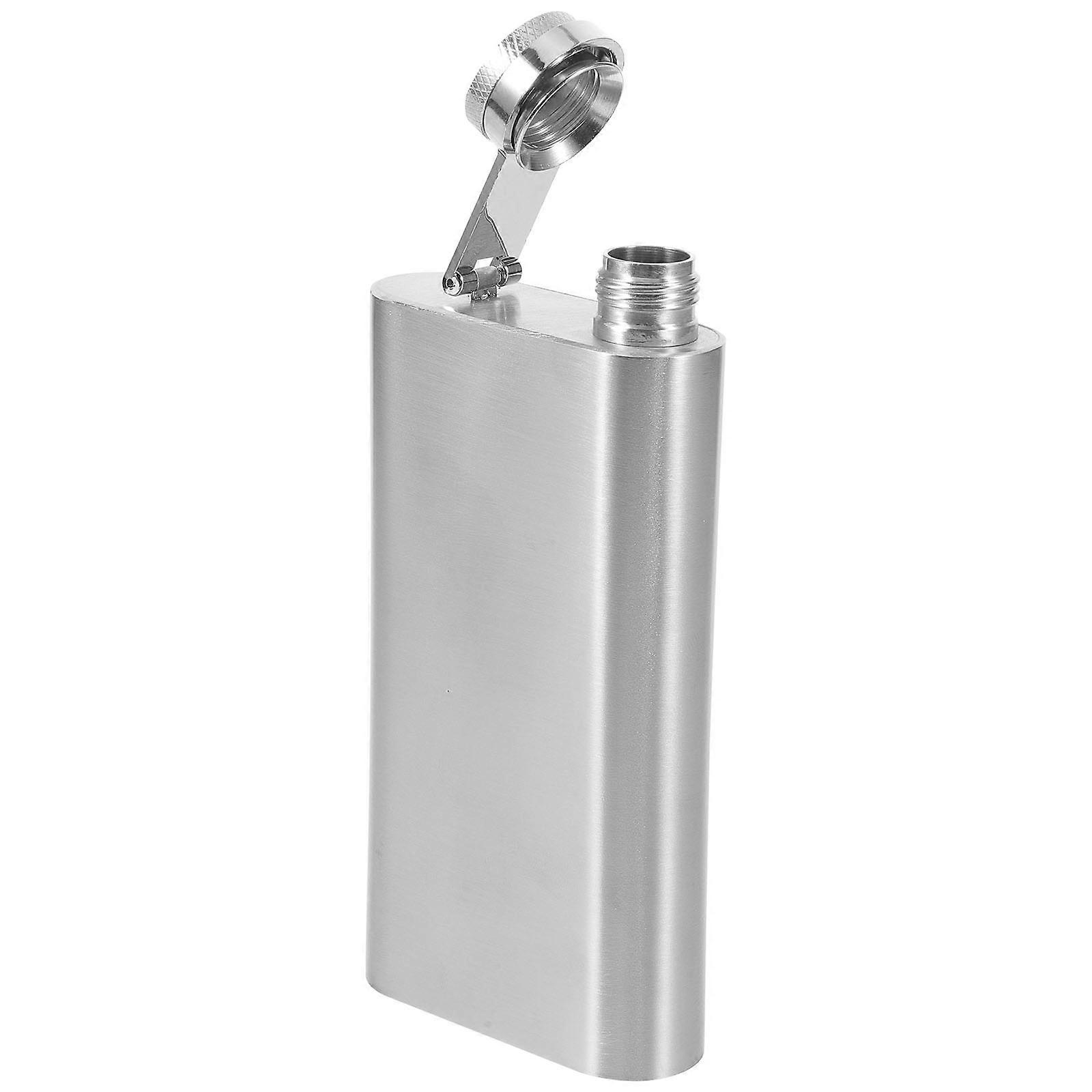 Stainless Steel Hip Flask for Men with Sealing Lid Compact Size Silver Color for Daily Use 3.5oz