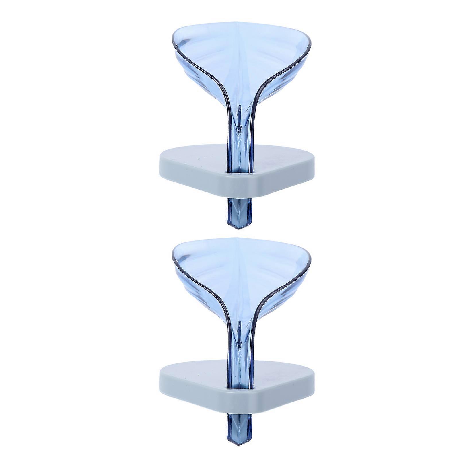 Leaf Shaped Soap Dish Suction Cup Design Storage Shower 20.00X10.00X8.50CM 2Pcs